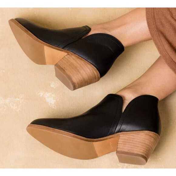 NISOLO Mia Ankle Boots Boots Black Leather Size 6.5 NIB $228 - Picture 5 of 9